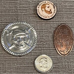 Silver Skull Coin Accessory